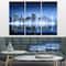 Designart - Night New York City Mirrored - Cityscape Canvas Art Print
